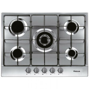 Plaque de Cuisson FOCUS 5 Feux 70cm Inox Avec Thermocouple