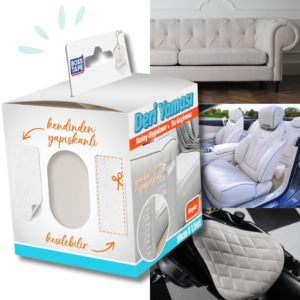 BOSS TAPE Patch auto adhésif en cuir 100mmx1.5m Blanc