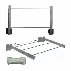 Sèche Linge Mural et Pliable - NOIR