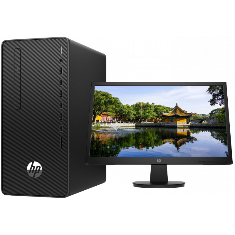 Ordinateur de bureau - hp - pro 300 g6 - i3 10eme gen - 8Go -1To - avec ecran 21.5" - Noir
