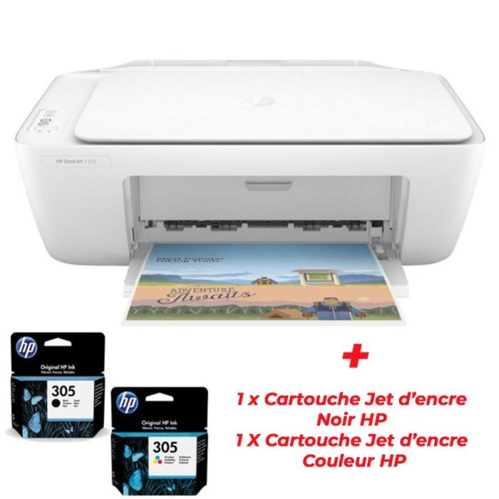 Imprimante Multifonction Jet d'encre HP DESKJET 2320 Couleur - Blanc