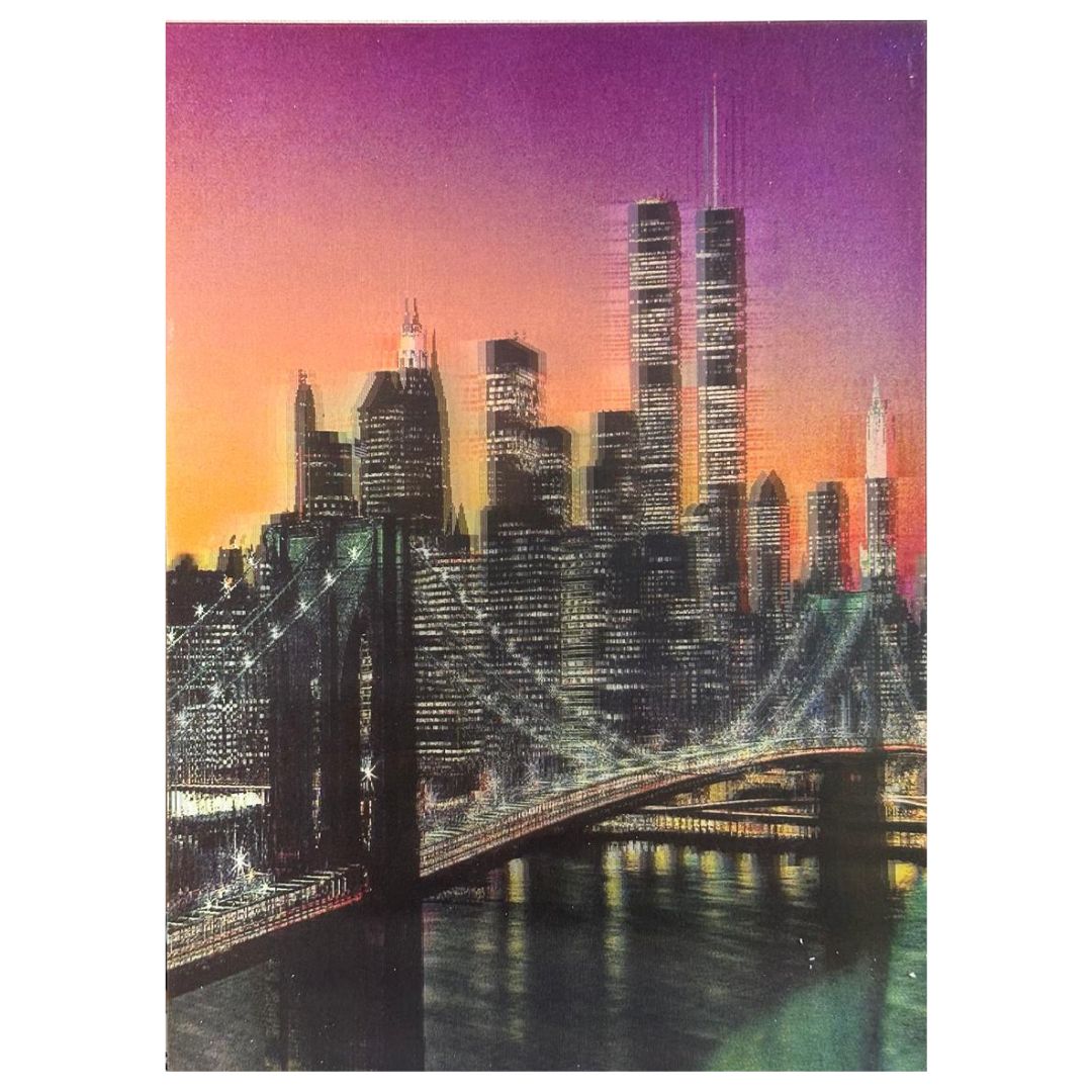 Tableau NEW YORK 23.5cm x 17cm effet 3D