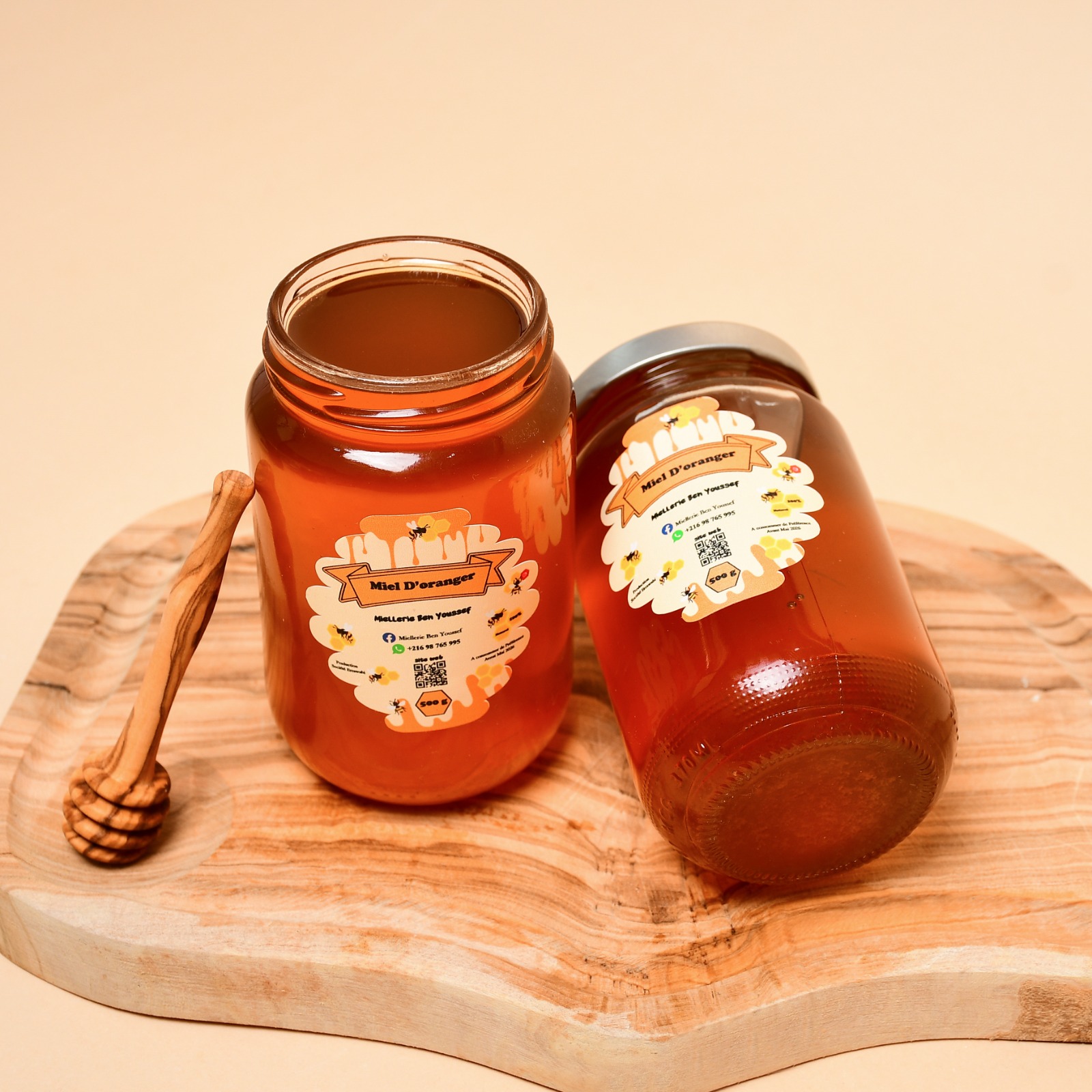 Miel Fleurs d'Oranger : Pot de 500 Grammes