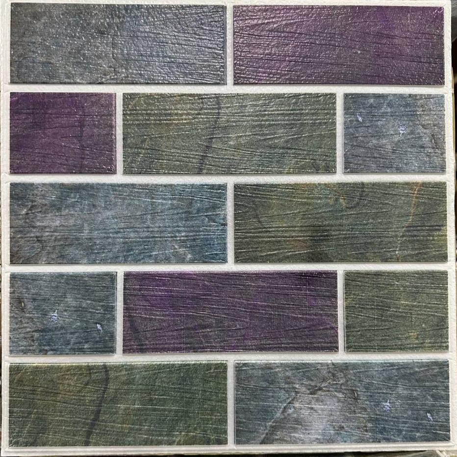 Lot de 10 Panneaux Mural Adhésif - Imitation pierre naturelle 3D - 35*