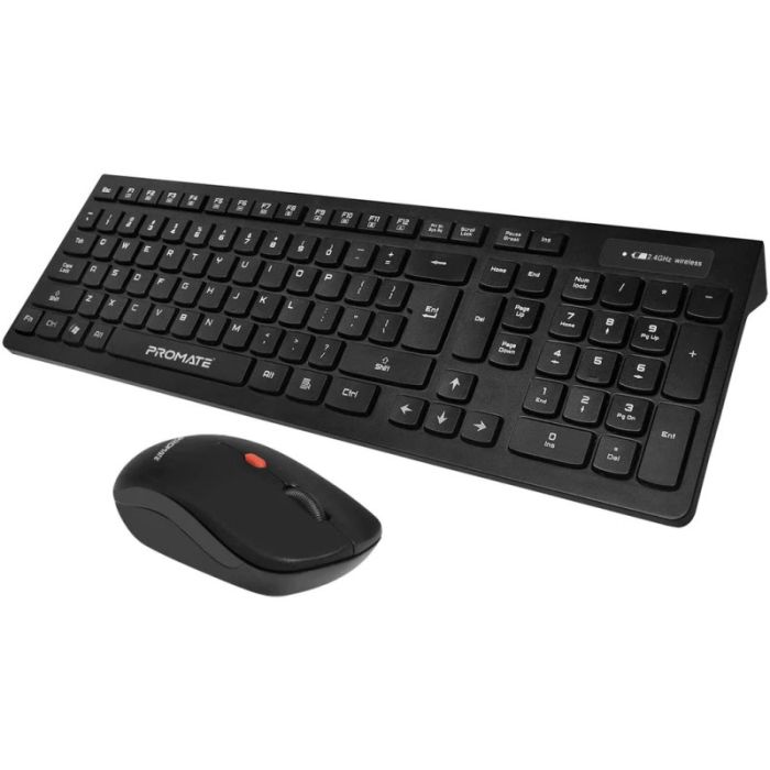 Ensemble Clavier & Souris Sans Fil PROMATE ProCombo-12 - Noir