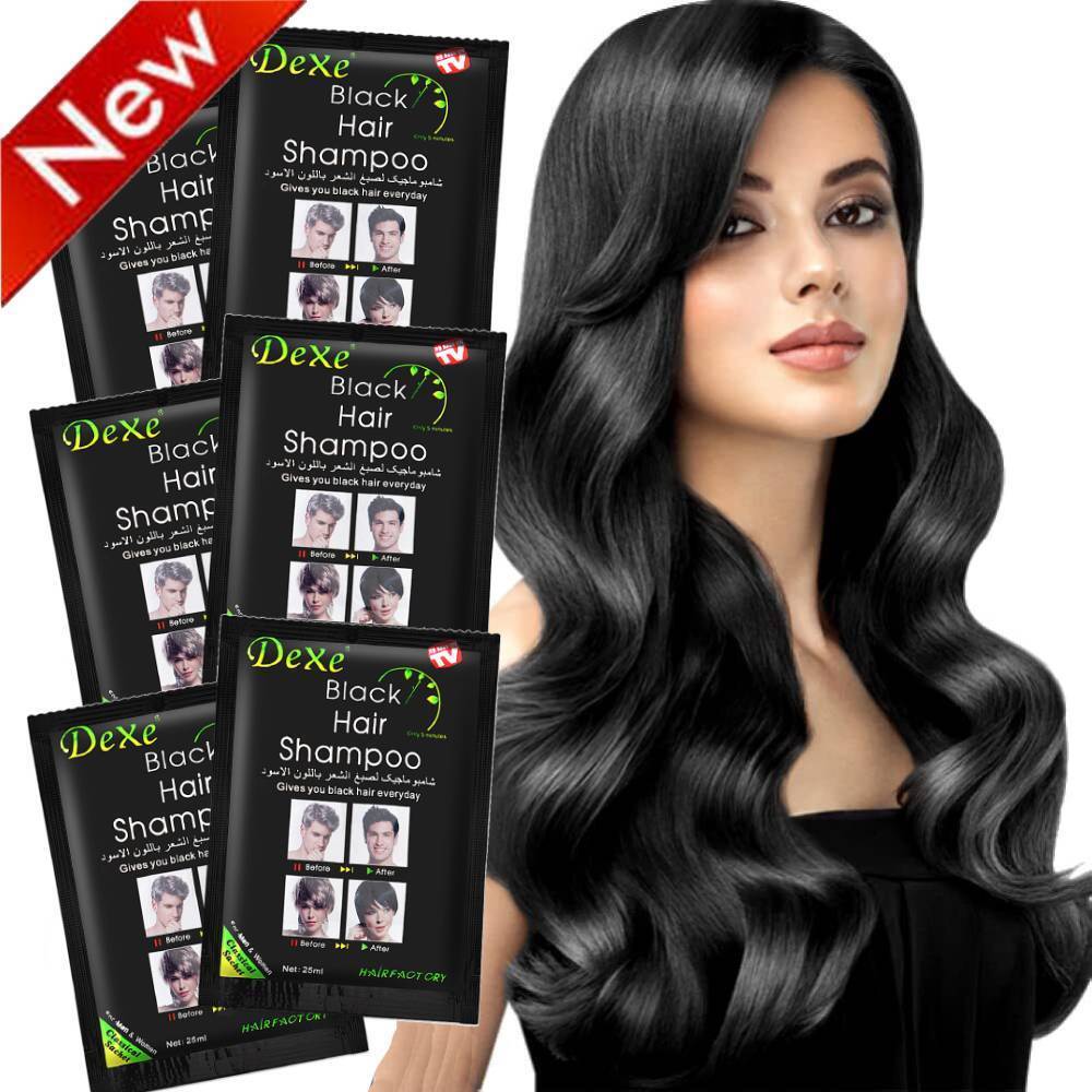 Pack 3 pièces Shampooing colorant instantané pour homme et femme – Formule végétale douce