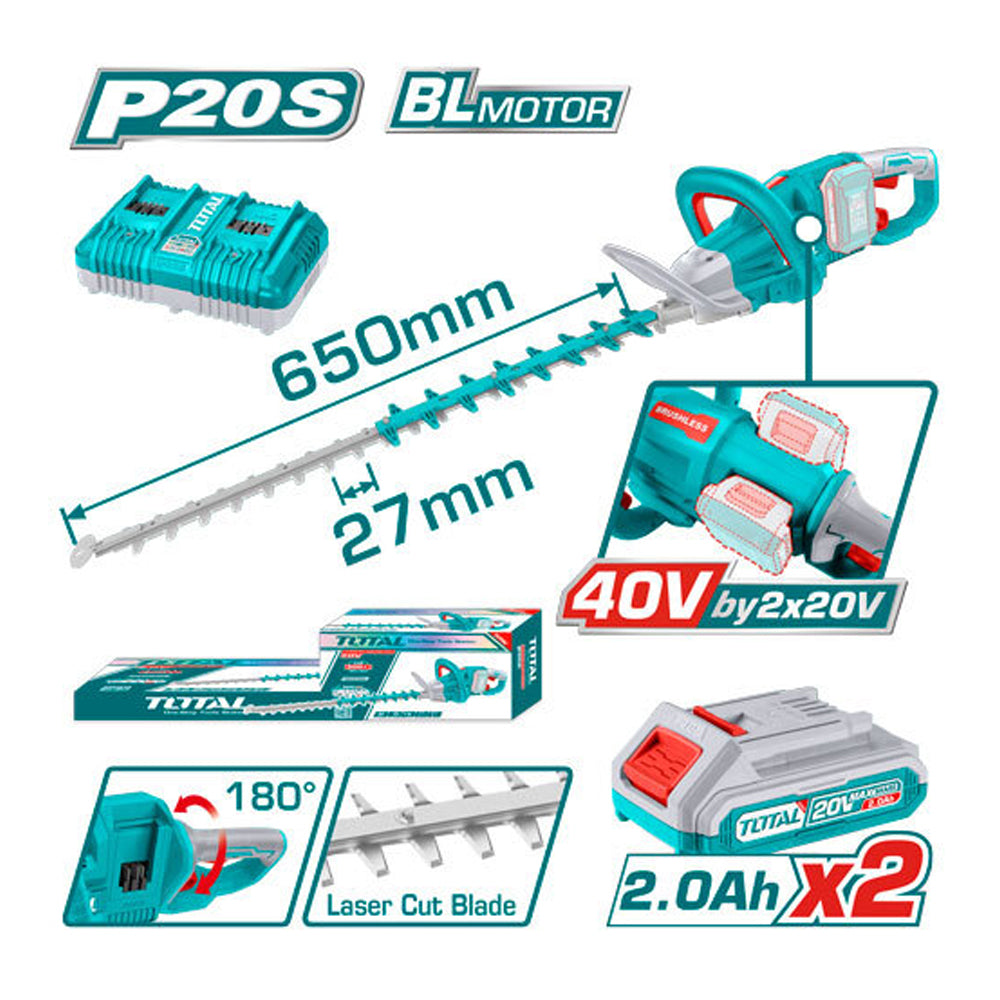 Taille haie - sans fil - 65cm - 40V