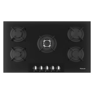 Plaque de cuisson 5 feux focus 90 cm noir