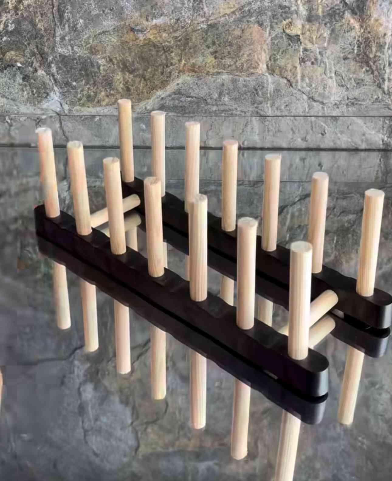 Support Assiette en bois