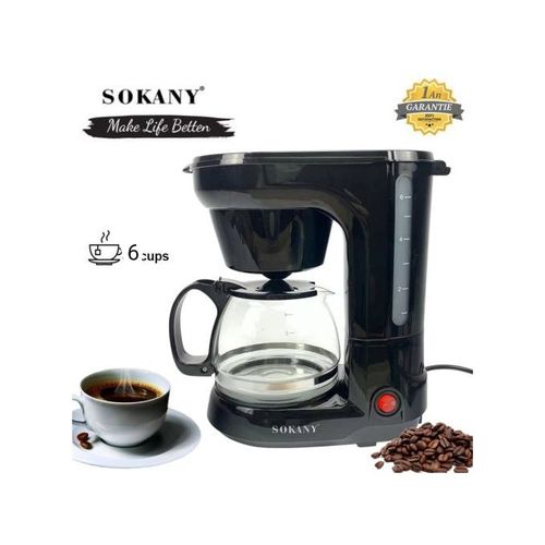 Cafetière electrique Avec Protection Contre La Surchauffe 6 Tasses - Noir