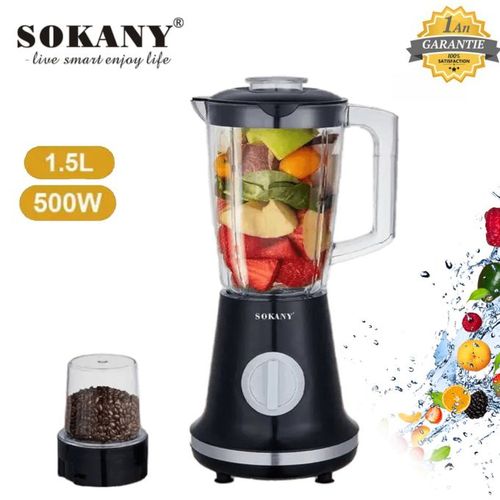 Blender 2 en 1 - 1.5 Litres - Avec Moulin epice- Garantie 1 an