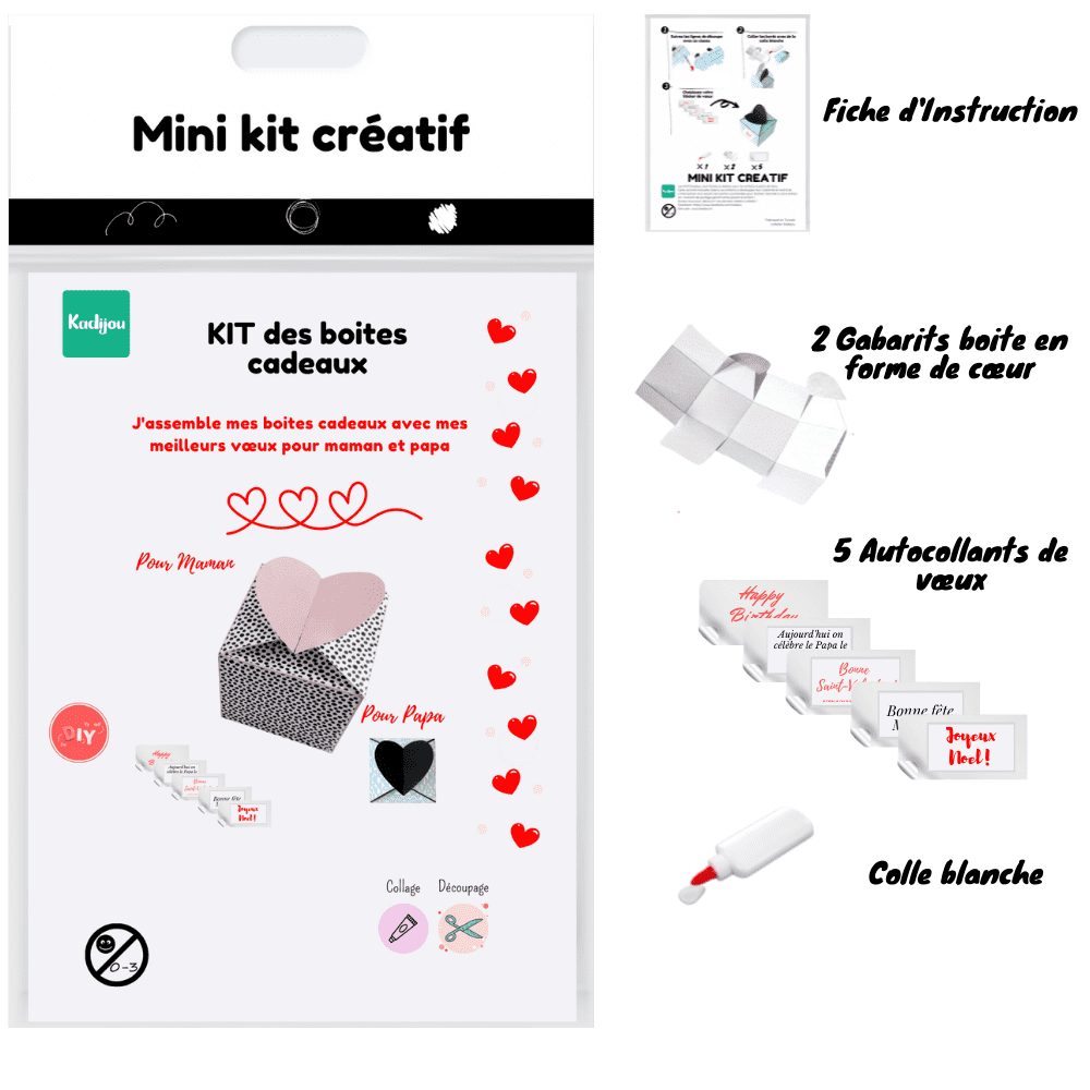 Kit créatif des boites de cadeaux DIY