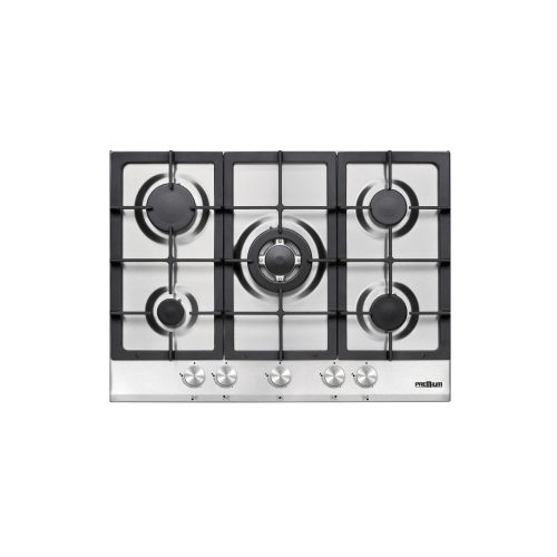 Plaque a gaz- inox -5 feux- 70 cm Premium