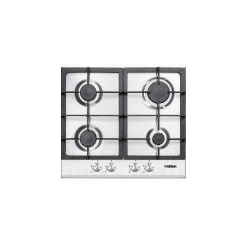 plaque a gaz inox 4 feux 60 cm Premium - fonte FFD-