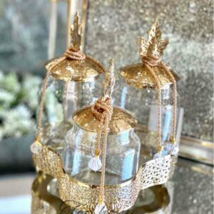 Ensemble de 3 Porte-Épices en Verre