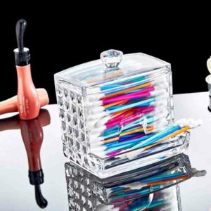 Boîte à bâtonnets, distributeur de coton à démaquiller, cotons-tiges à Motif Diamant