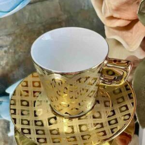 Mug avec sous tasse en porcelaine