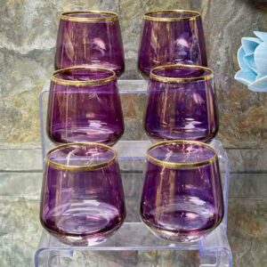 Lot de 6 verres à Eau Violet