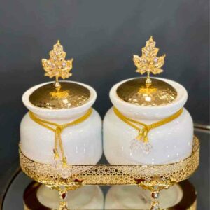 Ensemble de 2 Porte-Épices en Porcelaine