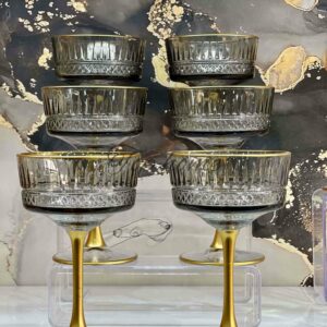 Service à coupe 6 pièces elysia Fumé