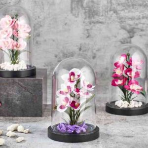 Fleurs artificielles en cloche lumineux