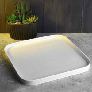 Assiette plate carrée porcelaine 18*18cm