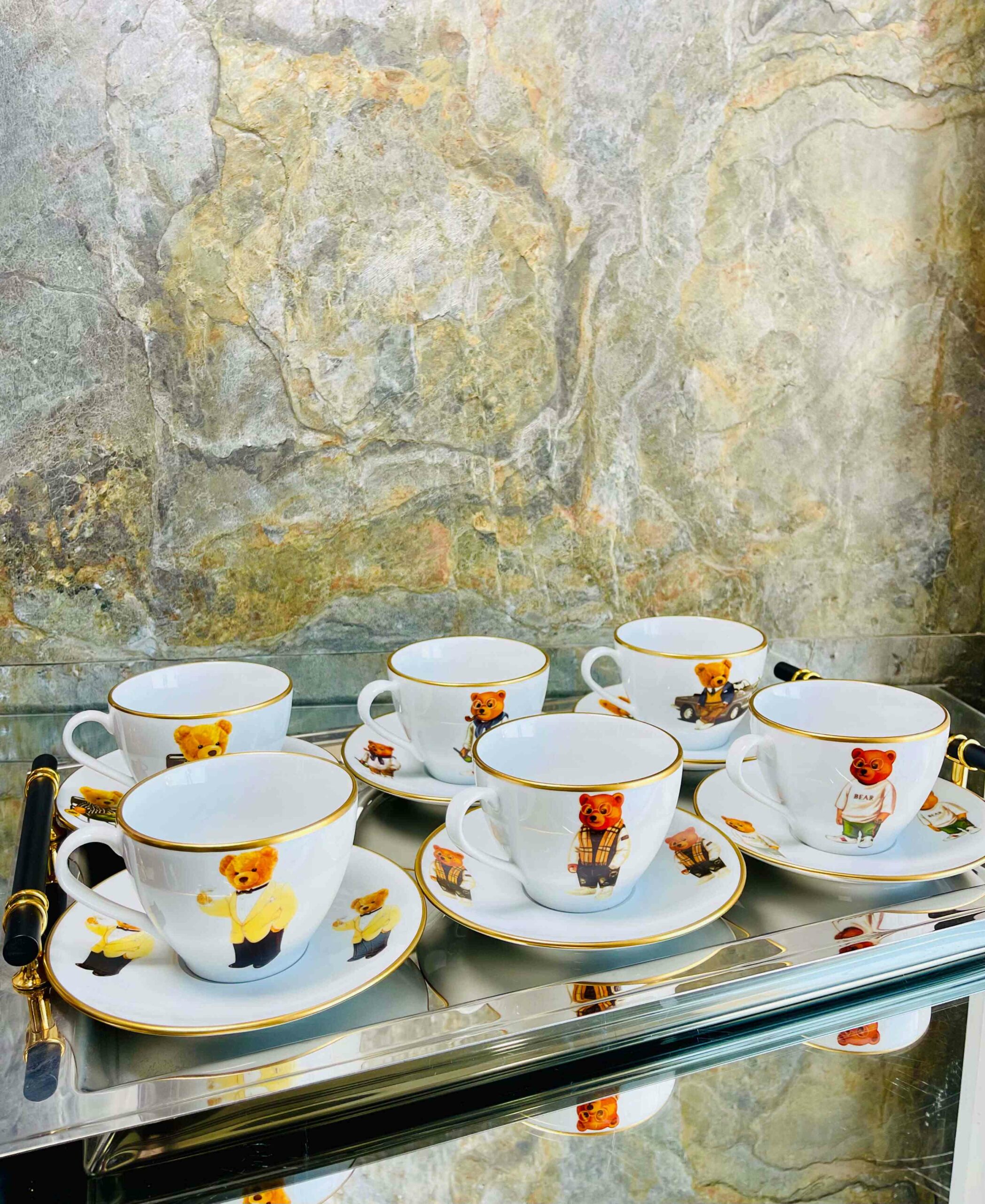 Service à Café Au Lait 12 Pièces En Porcelaine