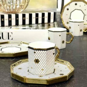 Service à café turc 12 pièces - doré