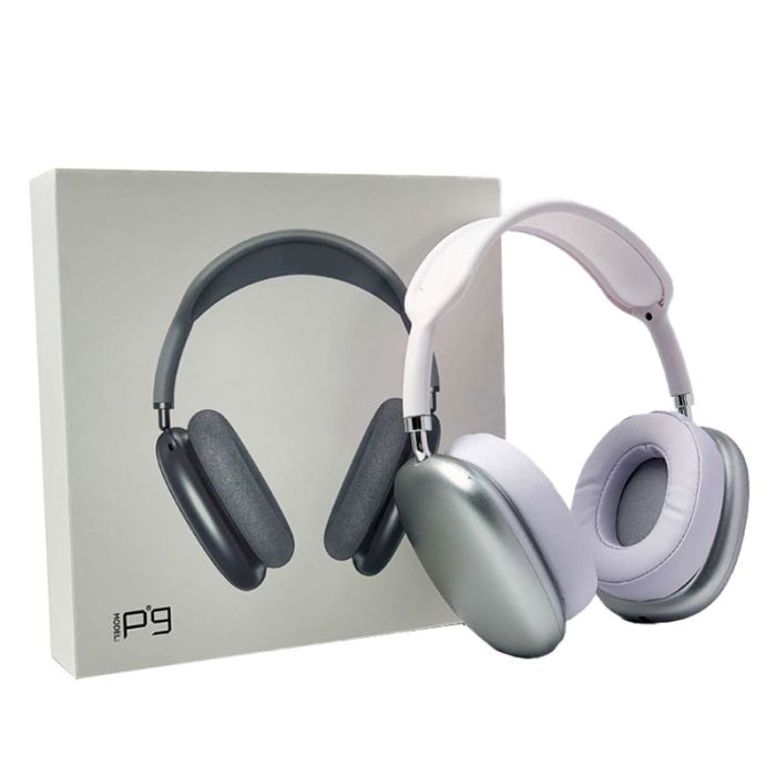 CASQUE SANS FIL P9 AVEC EMPLACEMENT CARTE MEMOIRE - SILVER
