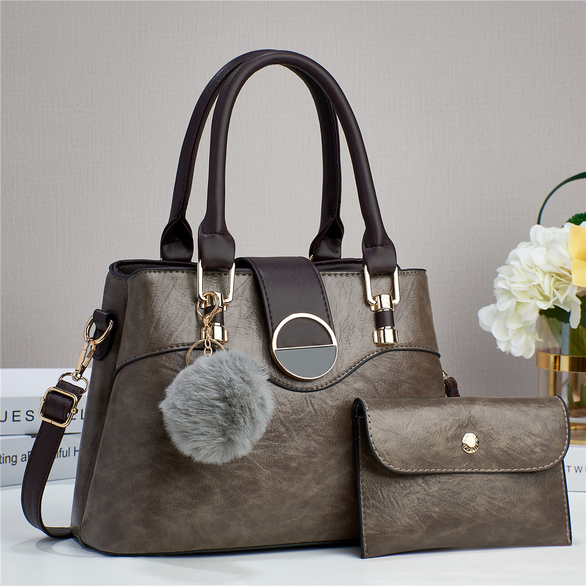 Sac à main ‘Camellia’ -3SM18- Gris