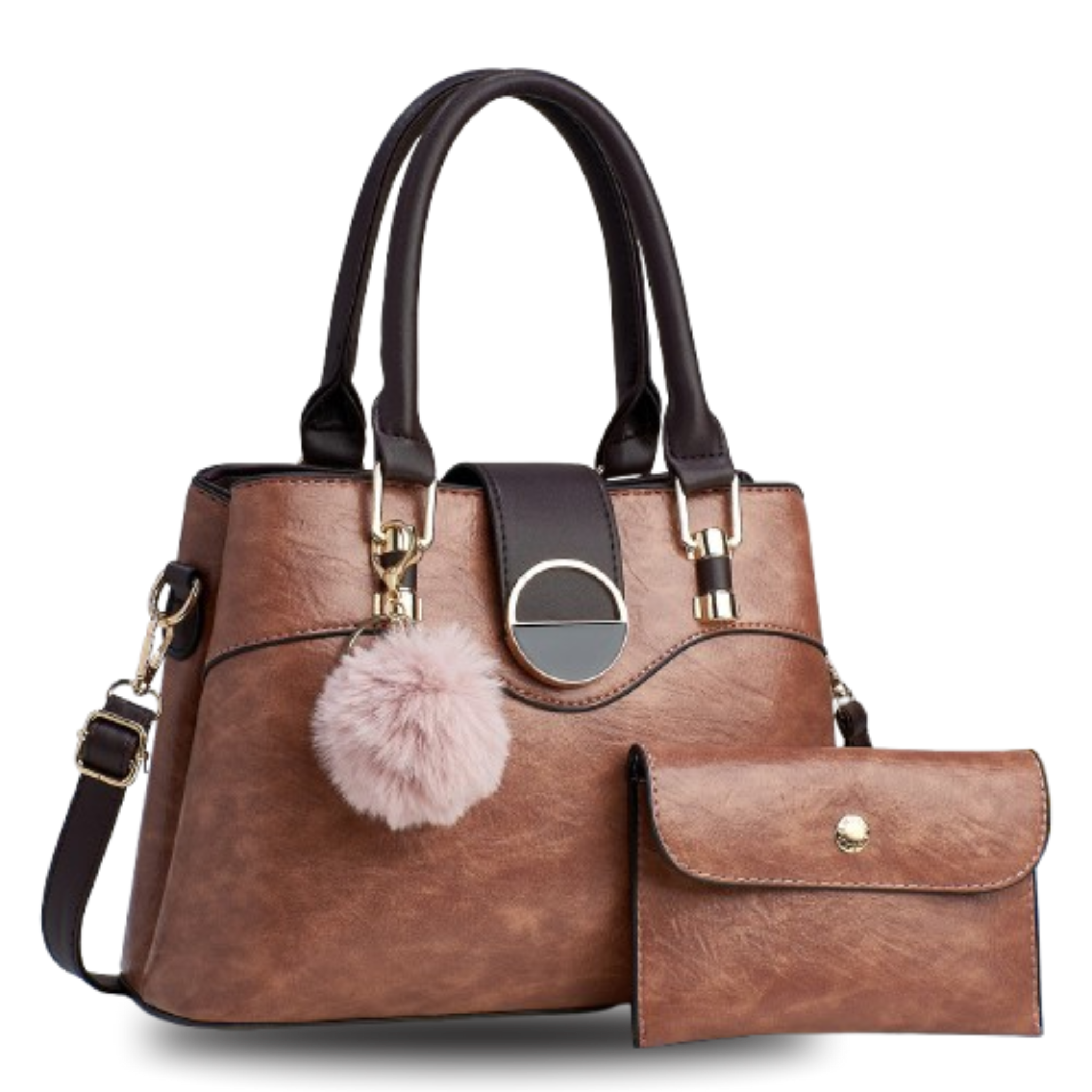 Sac à main 'Camellia' -3SM18- Marron