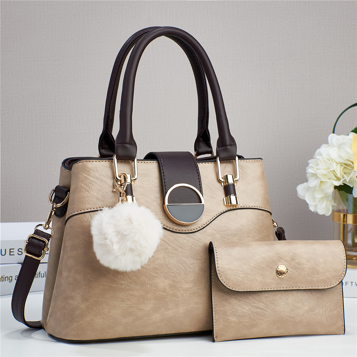 Sac à main ‘Camellia’ -3SM18- Beige