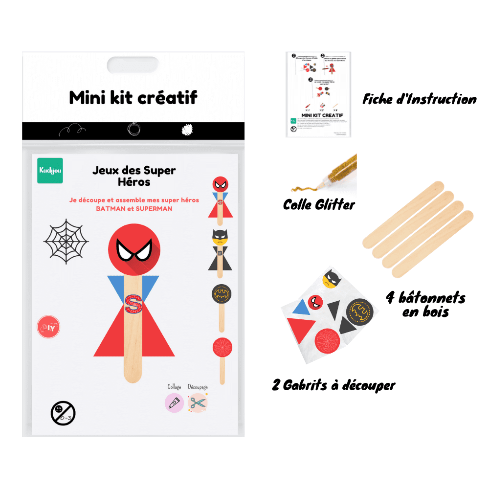 Kit créatif des super heros SpiderMan et SuperMan