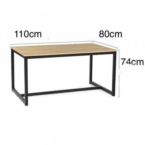 Table à manger rectangulaire 4P – Acier – MDF – L x l x H(110 x 80 x 74)cm