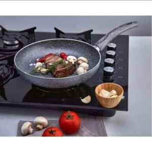 Poêle en fonte de granite de fer multi-usage - 30cm