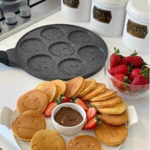 Poloche poêle granite à pancakes 28cm - crêpière crêpe smille Face Pancake