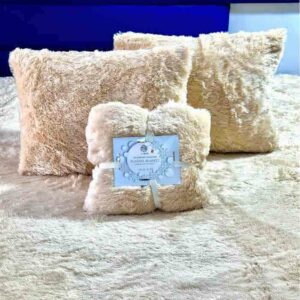 Drap-Housse Caniche 2 Places avec 2 Coussins - Beige Clair