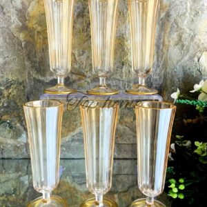 Service de 6 Flûtes en Doré