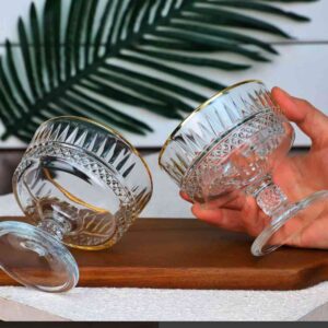 Lot de 2 coupes à glace Elysia Gold 25 cl PASABAHCE