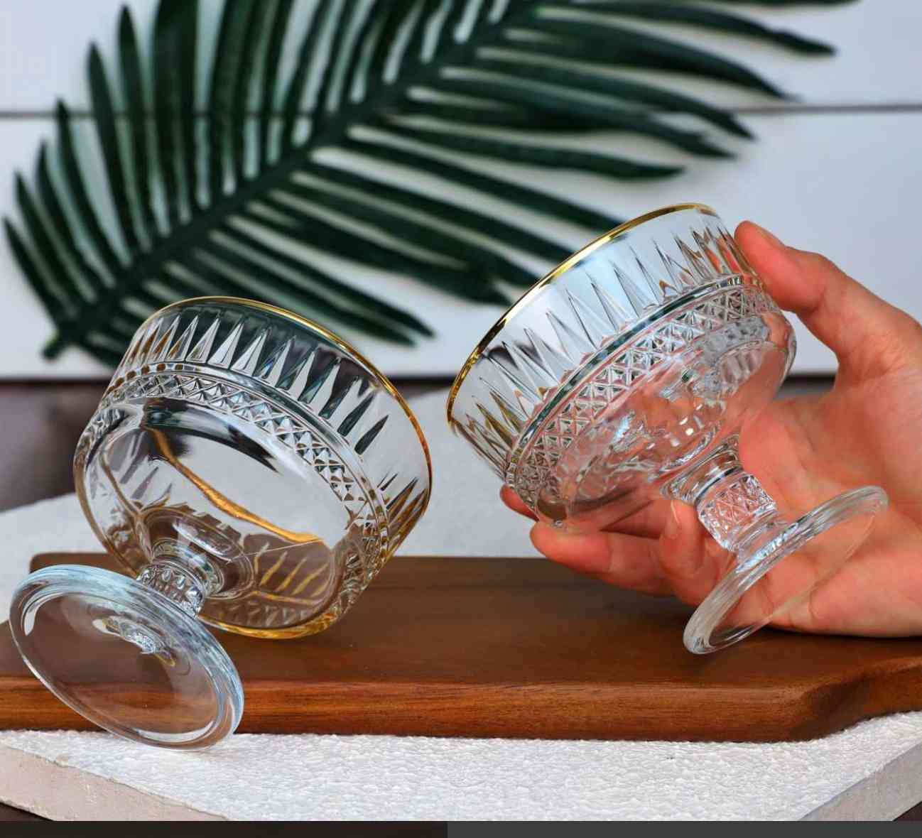 Lot de 2 coupes à glace Elysia Gold 25 cl PASABAHCE