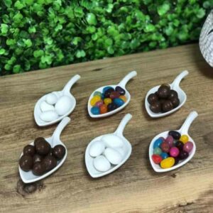 Lot de 6 cuillères à apéritif en porcelaine