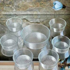 Pack Mouled - Lot de 7 bols en verre - 1 grand bol + 6 petits bols