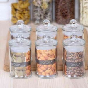 Lot de 6 mini boîtes en verre 150ml