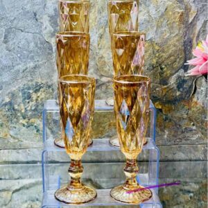 Pack de 6 Flûtes En Verre - Vert