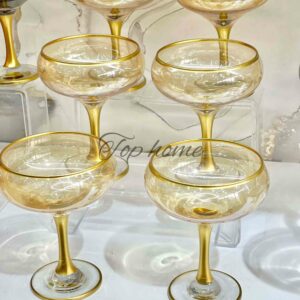 Service à coupe 6 pièces en verre fumé