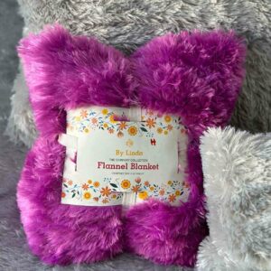 Drap-Housse 2 Places Caniche avec 2 Coussins - Rose fushia