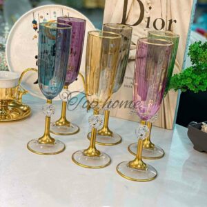 Pack de 6 Flûtes En Verre Coloré