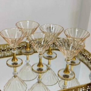 Lot de 6 coupes Diamonds doré