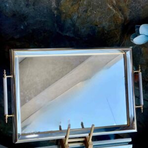 Plateau miroir en verre