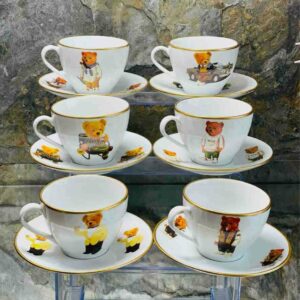 Service à café pour 6 personnes, 12 pièces